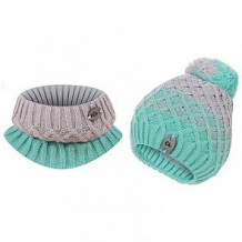 Купить комплект шапка/шарф ander, цвет: зеленый/серый ( id 10976528 )