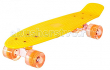 Купить y-scoo скейтборд classic yqhj-11 пластик со светящимися колесами 22" 