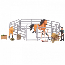 Купить masai mara набор фигурок мир лошадей (конюшня, лошади, фермер, инвентарь) мм205-070