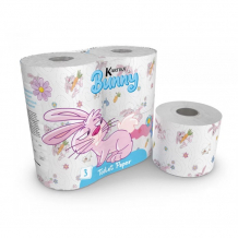 Купить world cart туалетная бумага с рисунком кролик 3-х слойная 4 шт. bnn-tt-01