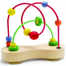 Купить деревянная игрушка hape лабиринт цветные шарики e1801_hp