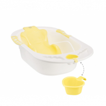 Купить ванночка с горкой bath comfort happy baby yellow, белый, желтый happy baby 997053397
