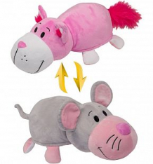 Купить мягкая игрушка вывернушки 1toy розовый кот-мышь 35 см ( id 7820695 )