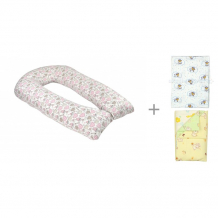 Купить forest kids подушка для беременных perla с наволочкой 340 см с пеленкой ситец и набором пеленок фланель 
