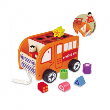 Купить деревянная игрушка i'm toy сортер автобус 27820
