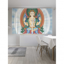 JoyArty Классические шторы Будда медитирует серия Oxford DeLux 2 полотна 145x180 см pox_10036_145x180