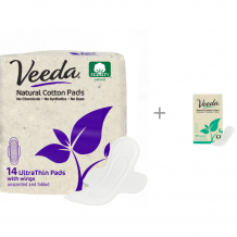 Купить veeda ультратонкие прокладки дневные ultrathin pads и ежедневные natural cotton liners 