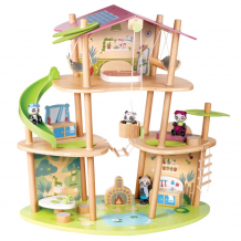 Купить hape кукольный мини-домик бамбуковый дом семьи панд с фигурками и мебелью e3413_hp