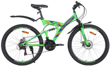 Купить велосипед двухколесный avenger рама 18 f260d 26" f260d-gn/bln-18(21)