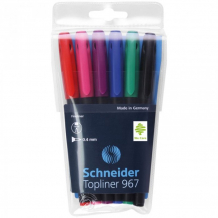 Купить schneider набор капиллярных ручек topliner 967 6 цветов 196796