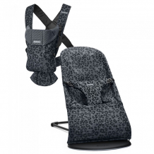 Купить babybjorn кресло-шезлонг bliss mesh leopard с рюкзаком mini mesh leopard 6080.78