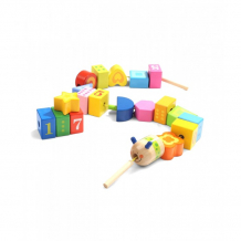 Купить деревянная игрушка topbright игровой набор шнуровка гусеница 7715
