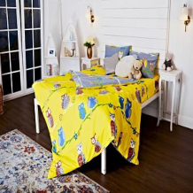Купить комплект постельного белья тм текстиль совы (фланель), цвет: желтый 4 предмета ( id 11512828 )