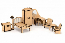 Купить lemmo конструктор набор кукольной мебели спальня для домика венеция (55 деталей) 00-69