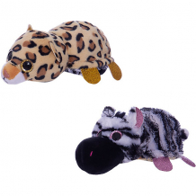 Купить мягкая игрушка teddy "перевертыши" зебра-леопард, 16 см. ( id 8580303 )