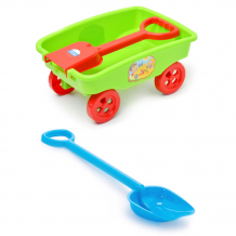 Купить тебе-игрушка игровой набор для песочницы: тележка+ лопатка 50 см 15-110
