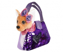 Купить мягкая игрушка fluffy family щенок 19 см в сумочке с пайетками 681689