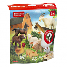 Купить konik пакетик-сюрприз животные фермы 2 фигурки amf1113