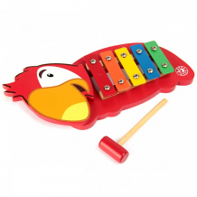 Купить деревянная игрушка фабрика фантазий ксилофон попугайчик 72664