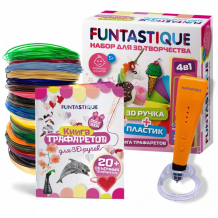 Купить funtastique набор для 3d творчества 4 в 1: ручка cleo с подставкой, pla-пластик и книжка для девочек 
