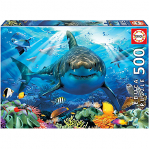 Купить пазл educa большая белая акула, 500 элементов ( id 15006648 )