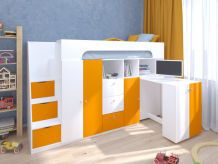 Купить подростковая кровать рв-мебель чердак астра 11 (белый) astra11-35
