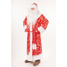Купить карнавальный костюм "дед мороз морозко" (шуба, шапка,борода, варежки, мешок, пояс) размер 182-54-56 ( id 7241029 )