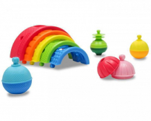 Купить развивающая игрушка lalaboom радужный конструктор (13 деталей) bl720