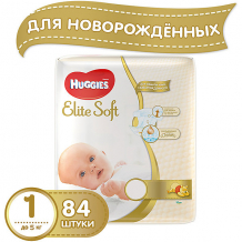 Купить подгузники huggies elite soft 1, до 5кг, 84 шт. ( id 5126873 )