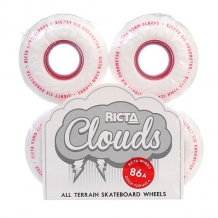 Купить колеса для скейтборда для скейтборда ricta clouds red 86a 53 mm белый,красный ( id 1114854 )