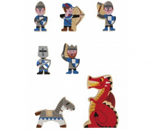 Купить деревянная игрушка janod набор фигурок маленькие истории рыцари j08513
