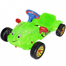 Купить r-toys машина педальная herbi с музыкальным рулем ор09-901