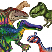 Купить кувырком 3д модели самые большие динозавры 5 дино + растения 101405