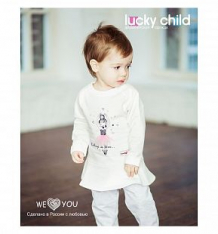 Купить платье lucky child amore girl, цвет: молочный ( id 9459234 )