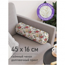 Купить joyarty декоративная подушка валик на молнии переплетения веток роз 45 см pcu_29974