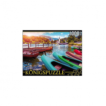 Купить пазл konigspuzzle "лодки на горном озере" 1000 элементов ( id 7910435 )