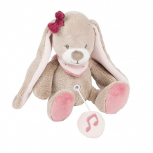 Купить мягкая игрушка nattou musical soft toy mini nina jade & lili кролик музыкальная 22 см 987080