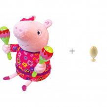 Купить интерактивная игрушка свинка пеппа (peppa pig) с маракасами и яйцо под роспись с подставкой 