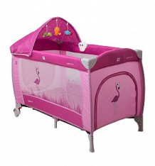 Купить кроватка туристическая coto baby samba lux, цвет: розовый/фламинго ( id 9595767 )