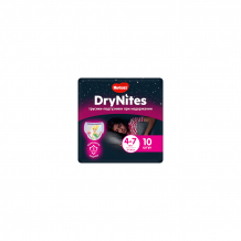 Купить трусики huggies drynites для девочек 4-7 лет, 17-30 кг, 10 шт. ( id 3361331 )