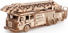 Купить eco wood art сборная модель деревянная 3d ewa пожарная машина с лестницей eftruck
