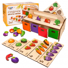 Купить сортер raduga kids развивающая игра сундучок фрукты-овощи rk1106