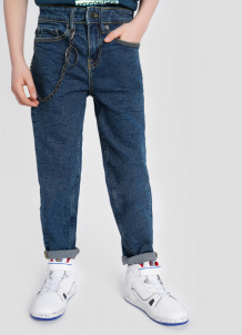 Купить джинсы dad fit с цепочкой для мальчиков 