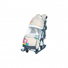 Купить санки-коляска ника детям 7-2, с медвежонком бежевый ( id 4937469 )