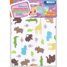 Купить multi-diapers наматрасник непромокаемый теплый из ультрасофта носорог слон бегемот 60х120 см 14/5695