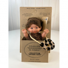 Купить lamagik s.l. кукла гном-троглодит девочка с леопардовой сумкой смеется 18 см 145-7