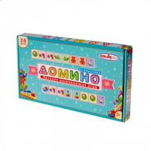 Купить colorplast детское домино с рисунком предметы 28 элементов 1-091