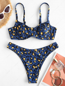 Купить zaful leopard underwire cheeky bikini swimwear ( id 469454203 )