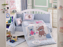 Купить комплект в кроватку hobby home collection с одеялом ponpon 100х150 см 