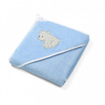 Купить полотенце велюровое с капюшоном babyono, 100 x 100 cм, голубой babyono 997221352